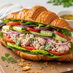 Tuna croissant sandwich