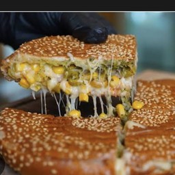 American pesto sweet corn panini