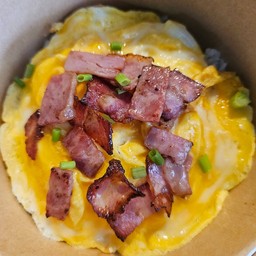 ข้าวไข่ข้น แฮม Creamy Omelet with ham