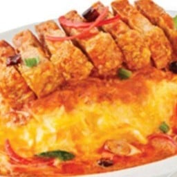 ข้าวไข่ข้นต้มยำ ไก่กรอบ