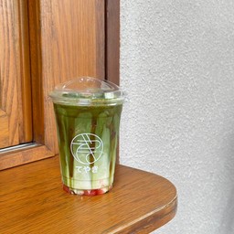 Ichigo matcha caramel latte
