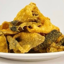 หนังปลาแซลมอนกรอบรสไข่เค็ม