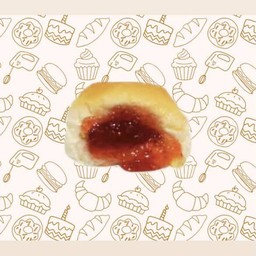 ขนมปังปิ้งไส้แยมสตรอเบอรี่