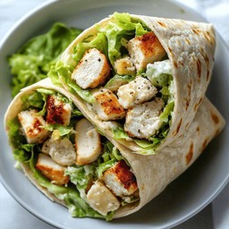 Chicken caesar salad wrap