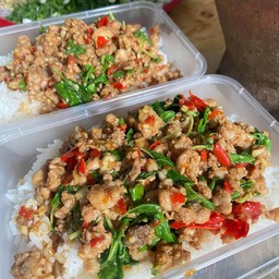 กะเพราหมูสับ