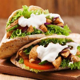Chicken nuggets pita sandwiches