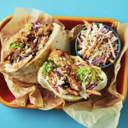 Chicken coleslaw pita sandwiches
