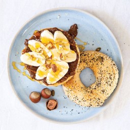 Nutella banana bagel เบเกิลกล้วยนูเทลล่า