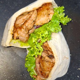 Chicken steak pita sandwiches