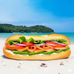 Avocado smoke salmon cream cheese baguette sandwiches