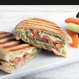 Chicken ham pesto tomatoes