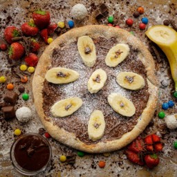Pizza Nutella banana