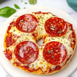 Pepperoni bagel pizza