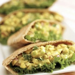 Avocado egg salad pita sandwiches