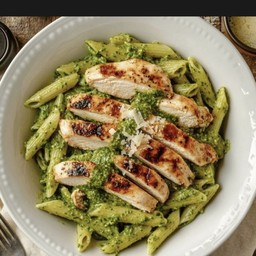 Penne pesto chicken BBQ