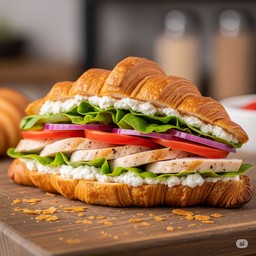 Chicken BBQ cream cheese croissant