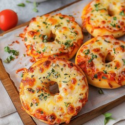 Margherita bagel pizza