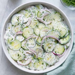 Creamy cucumber salad