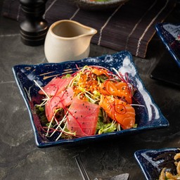 สลัดทรีโอ แซลมอน-ทูน่า-ไข่แซลมอน