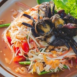 ตำไทยปูดำ(ไม่ใส่ปลาร้า)