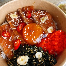 ข้าวดงแซลม่อนดองซีอิ๊วเกาหลี