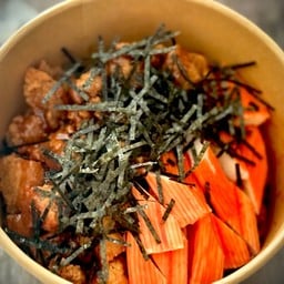 มาม่าเกาหลีเผ็ด(2ซอง)+ไก่กรอบ120+ปูอัด3 (ฟรีสาหร่าย)