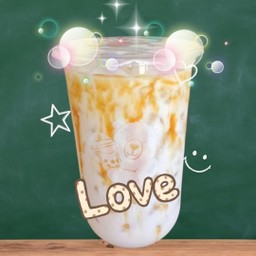 นมสดคาราเมลเย็น