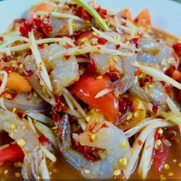 ตำกุ้งสด