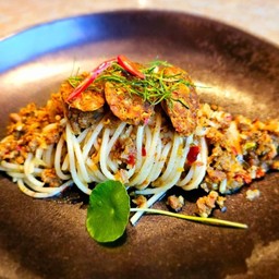 สปาเก็ตตี้ไส้อั่วบ้านคำออน