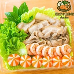 เมี่ยงกุ้ง หมูสามชั้น สันคอหมู ( เซียนเมี่ยง - Xian Miang )