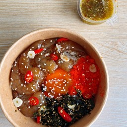 ข้าวดงกุ้งดองซีอิ๊วเกาหลี