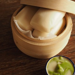 หมั่นโถว สังขยาใบเตย