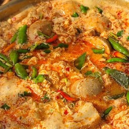 ต้มยำหมูสับไข่ข้น