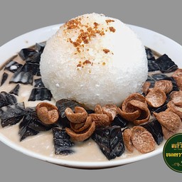 เฉาก๊วย + โกโก้ครั้นช์ + นมสด