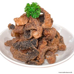 [ เมนูพิเศษ ต้องลอง ] หนังปลาแซลมอนทอด