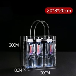 กระเป๋าพลาสติกใส PVC (20คูณ8คูณ20cm.) มีสต้อก7
