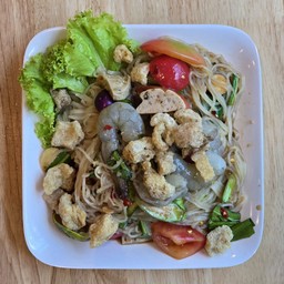 ตำเส้นเล็กกุ้งสด