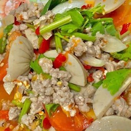 ยำหมูยอ หมูสับ ไม่ใส่เส้น