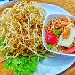 ส้มตำทอด+ไข่เค็ม