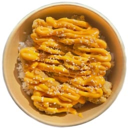 ข้าวไก่กรอบราดชีสสสส