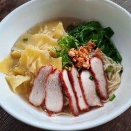 บะหมี่ชายสี่+ชาไข่มุข20บาท คลอง 4 สาขา ตลาดบึงบัวรังสิต คลอง 4