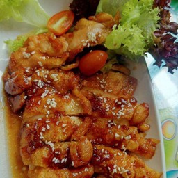 ไก่ราดซอสเทอริยากิ  เซต 2 ชิ้น