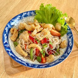 ตำขนมจีนแคปหมู