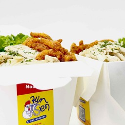 หมี่ไก่ฉีก + น้ำพริกหมูหระจก(รสดั้งเดิม)
