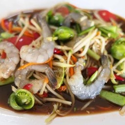 ตำกุ้งสด