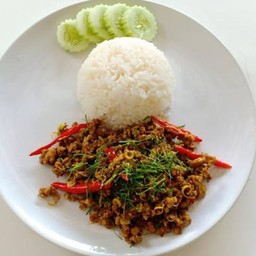 ข้าวราด คั่วกลิ้ง