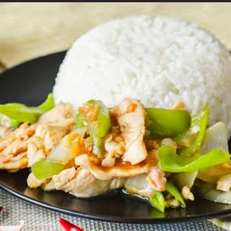 ข้าวราด ผัดพริกเผา