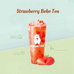 ชาสตอเบอร์รี่โบโบ้ Strawberry Bobo Tea