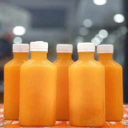 น้ำส้มคั้นสด 100% 5 ขวด 220ml