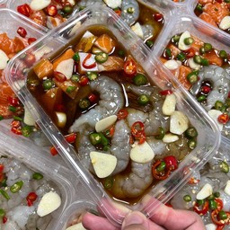 กุ้งผสมแซลม่อนดอง